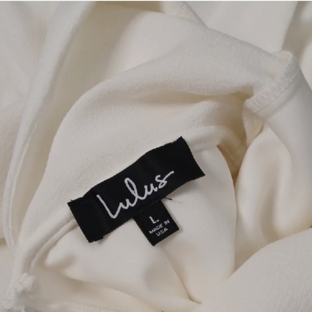 Lulu's White Cape Overlay Sheath Dress - Picture 12 of 14